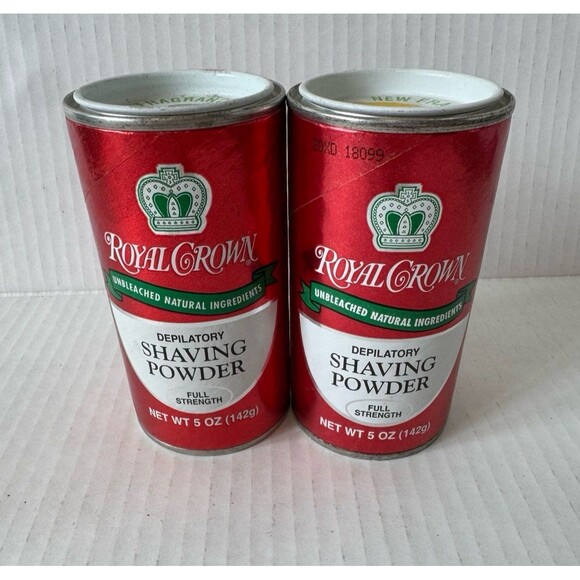 Lot of 2 Royal Crown Depilatory Shaving Powder Full Strength 5oz Red Lemon Lime - Picture 1 of 3